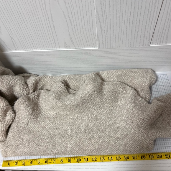 Ann Taylor Sweater Women Small Cream Oatmeal Wool Blend Flare Neutral Lagenlook - Picture 6 of 8